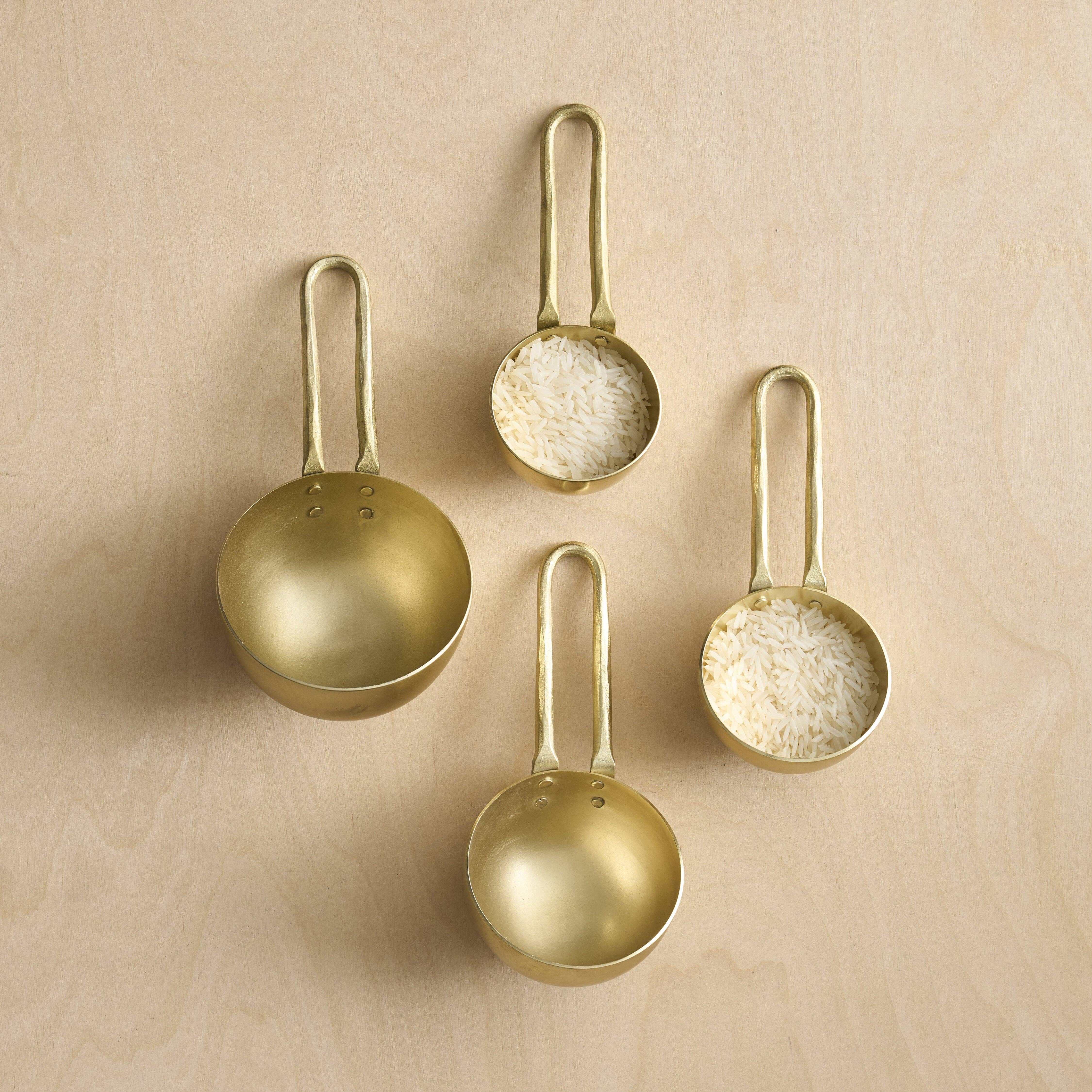 The Collective Forge Brass Measuring Scoops - Set of 4 - Brass