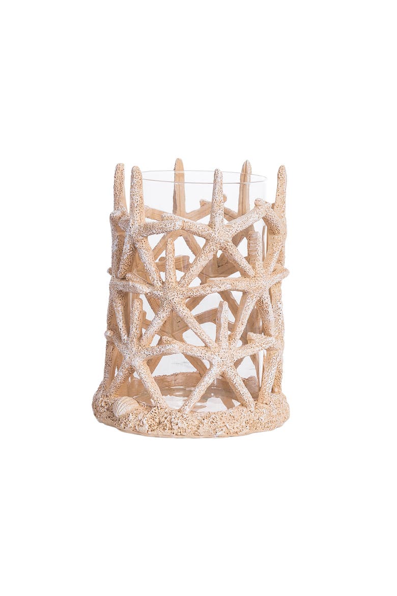 Sea Star Cutout Single Candle Holders 8.5", Alternate, color, Beige