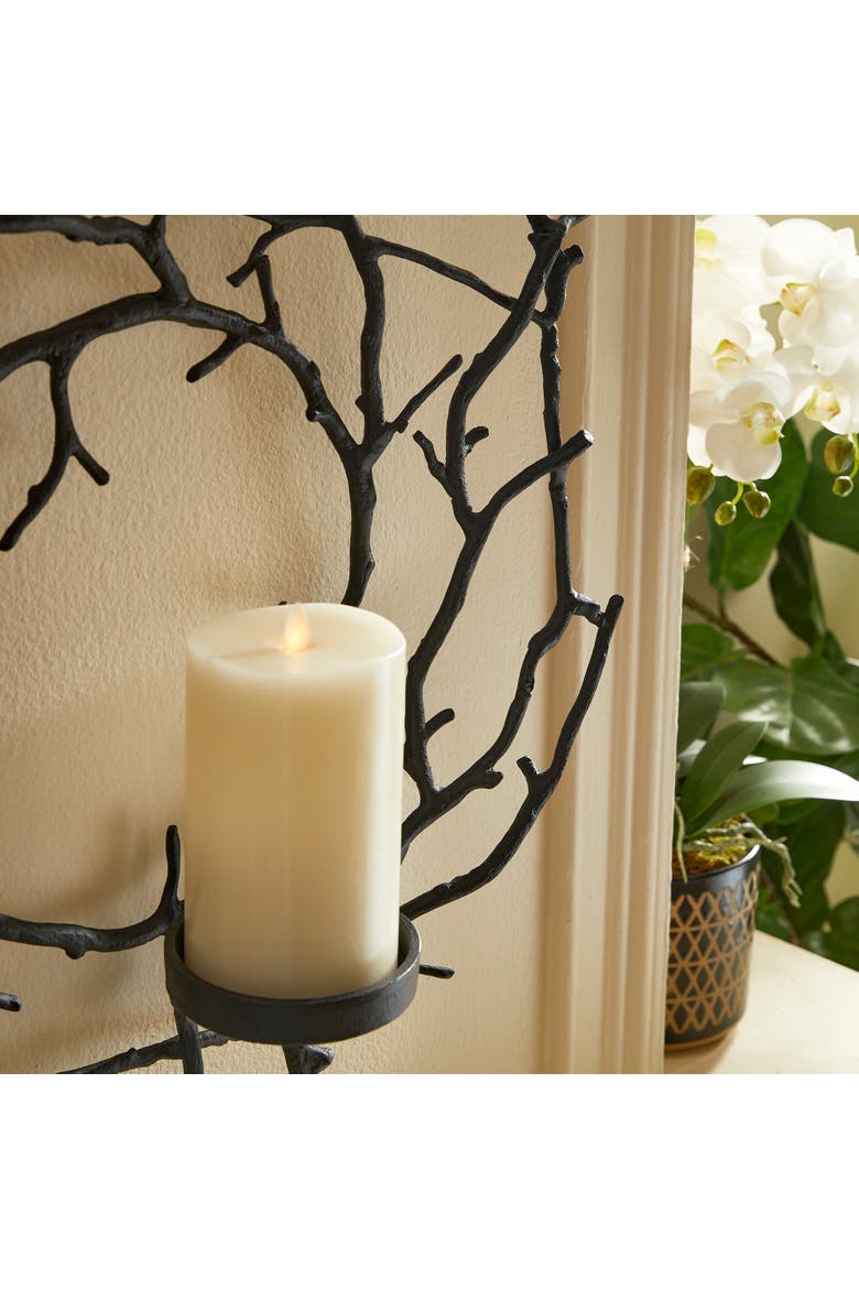 Branch Wall Candleholder, Alternate, color, Black