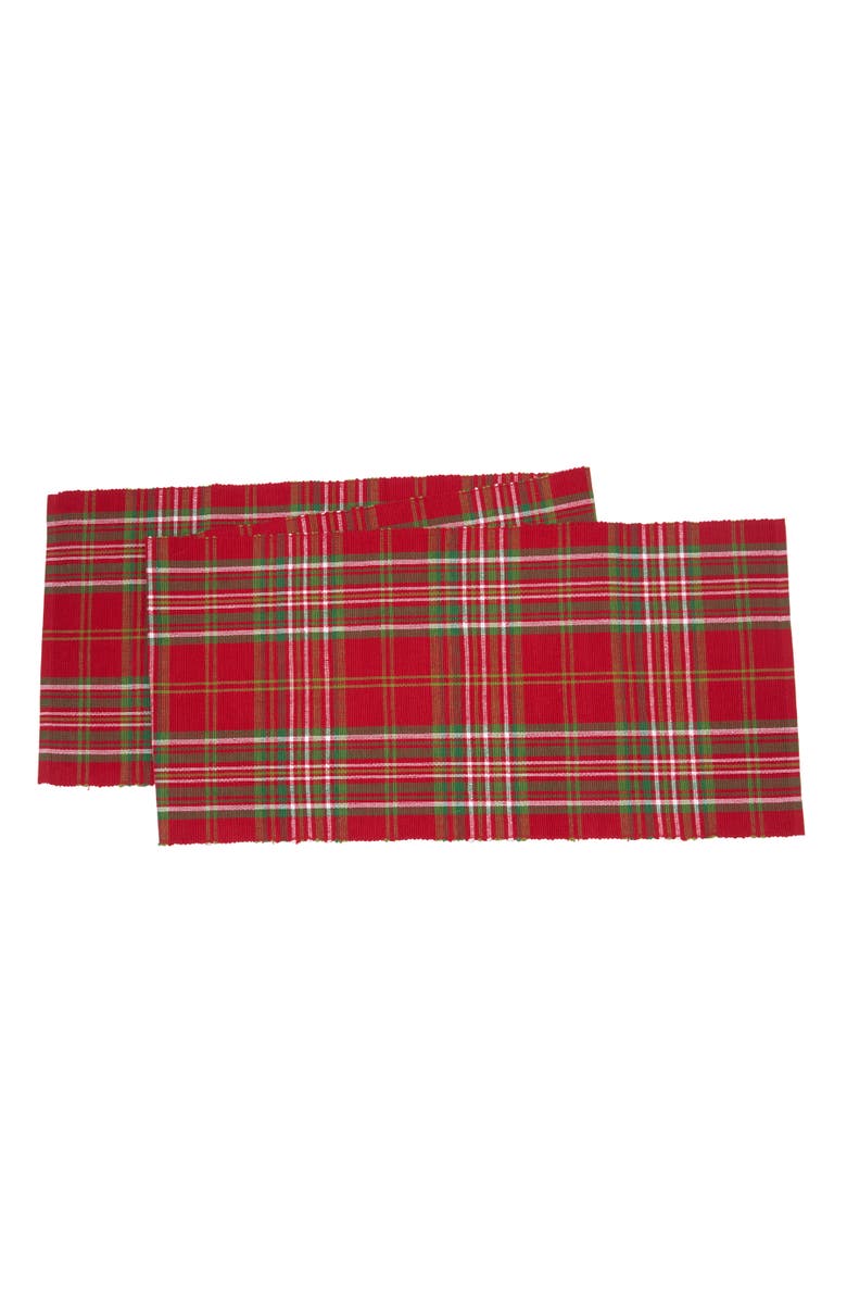 C&F Home Jonah Plaid Table Runner 13" x 72", Main, color, Green
