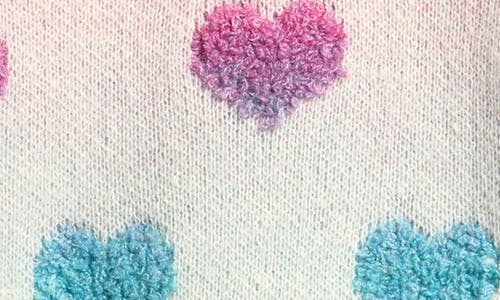 Ava & Yelly Kids' Ombré Heart Sweater In Multi