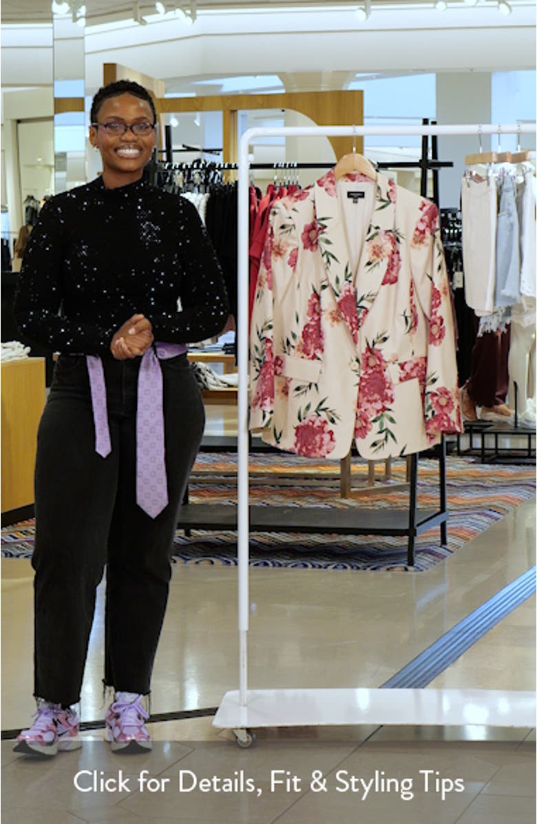 Print One-Button Blazer, sales video thumbnail