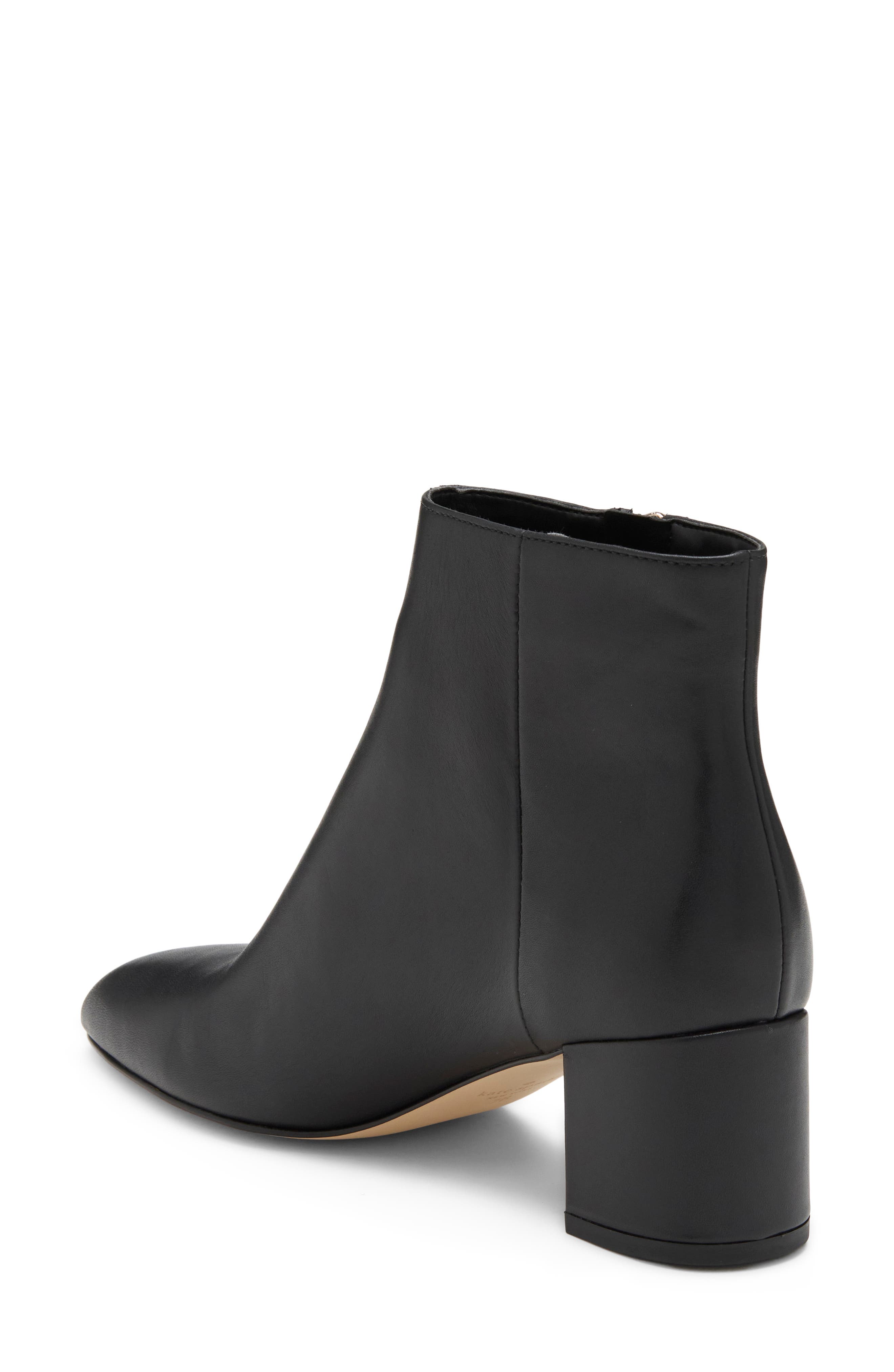 Abbelina Leather Ankle Bootie, Alternate, color, BLACK