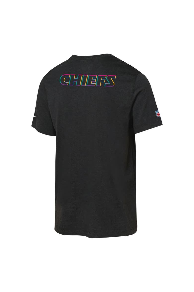 Youth Nike Black Kansas City Chiefs 2025 NFL Crucial Catch Tri-Blend Dri-FIT T-Shirt, Alternate, color, Black