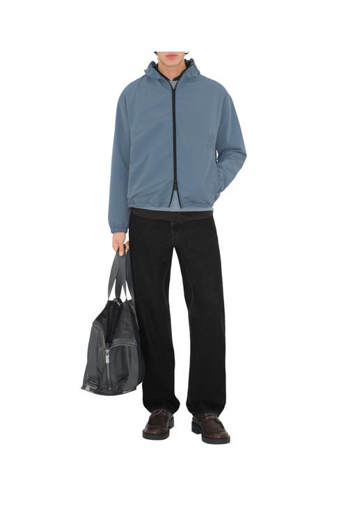 Burberry Maxi Logo Jacket Casual Jackets And Parka Multicolor In Pewter