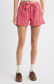 Damson Madder Krissy Stripe Organic Cotton & Linen Boxer Shorts