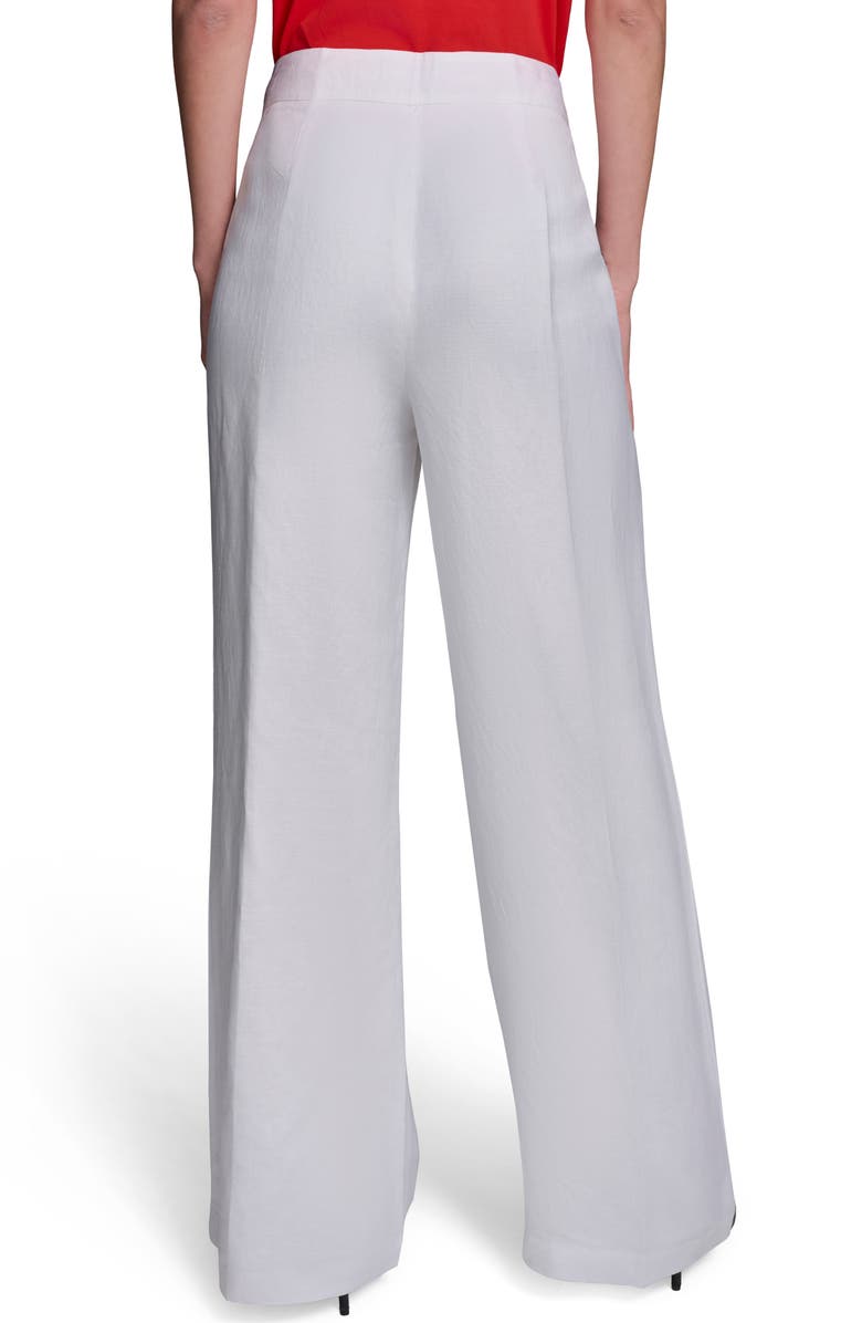 KARL LAGERFELD PARIS Linen Blend Sailor Pants, Alternate, color, 