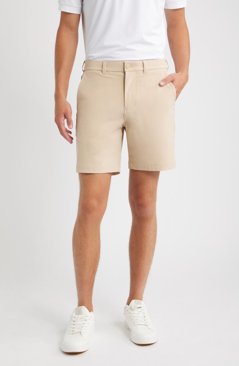 Mizzen+Main Helmsman Flat Front Performance Shorts, Main, color, Hummus