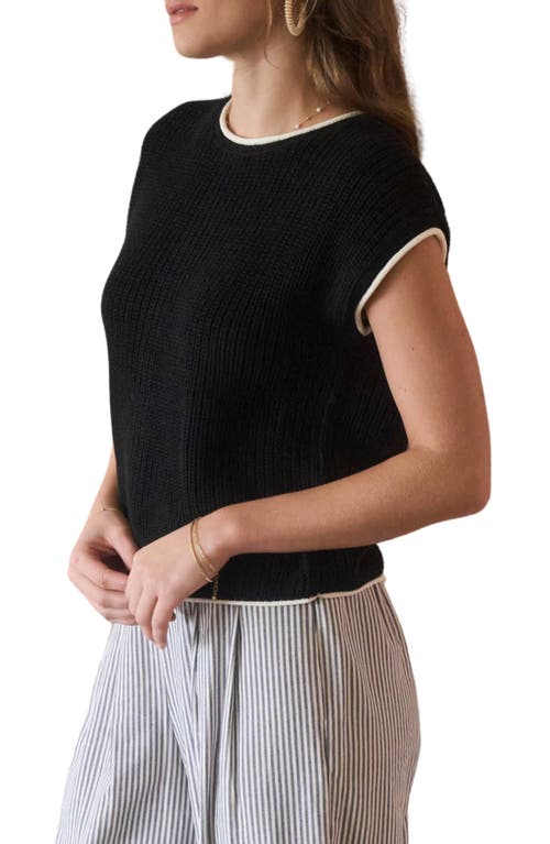 BLU PEPPER BLU PEPPER CAP SLEEVE BUTTON BACK SWEATER