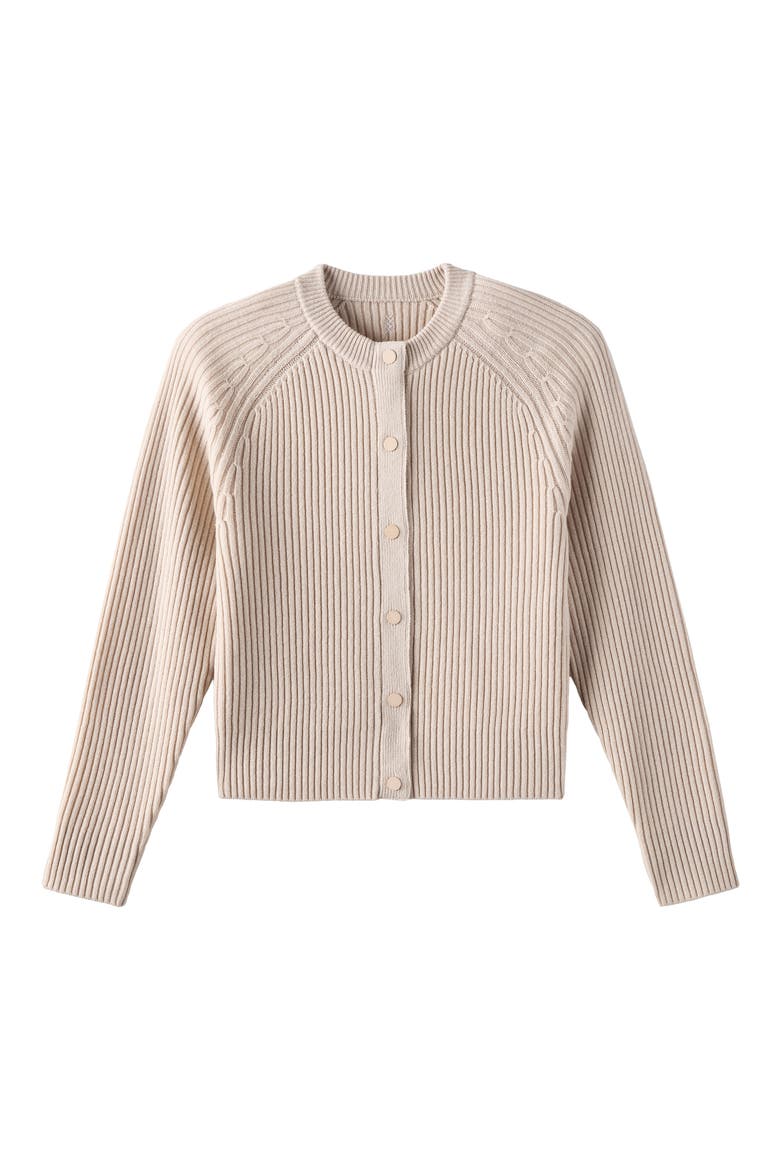 Wander Wool & Cashmere Cardigan, Alternate, color, BONE