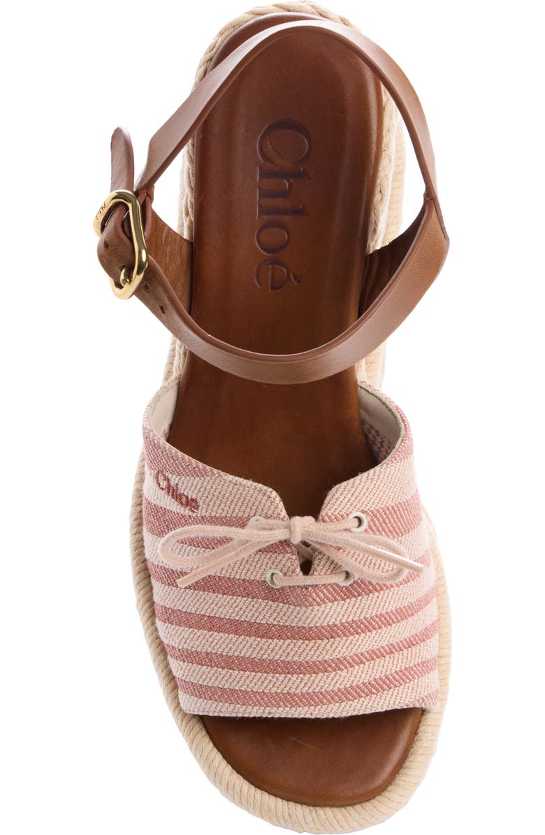 Chloé Isla Espadrille Platform Wedge Sandal, Alternate, color, Woodrose