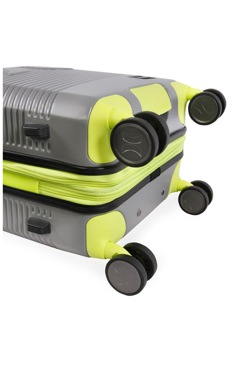 Torx 21-Inch Spinner Suitcase, Alternate, color, LIGHT GREY/ NEON