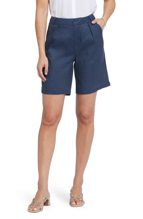 Relaxed Linen Blend Shorts