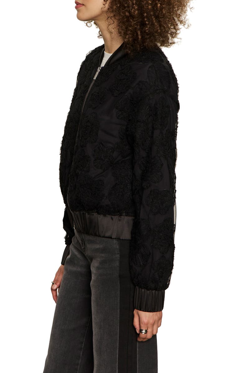 Sanctuary Rosy Party Bomber Jacket, Alternate, color, Black