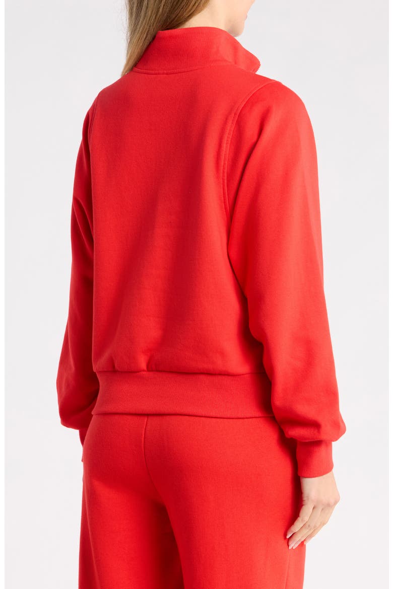 Flurry Fleece Half Zip Pullover, Alternate, color, RED SCARLET