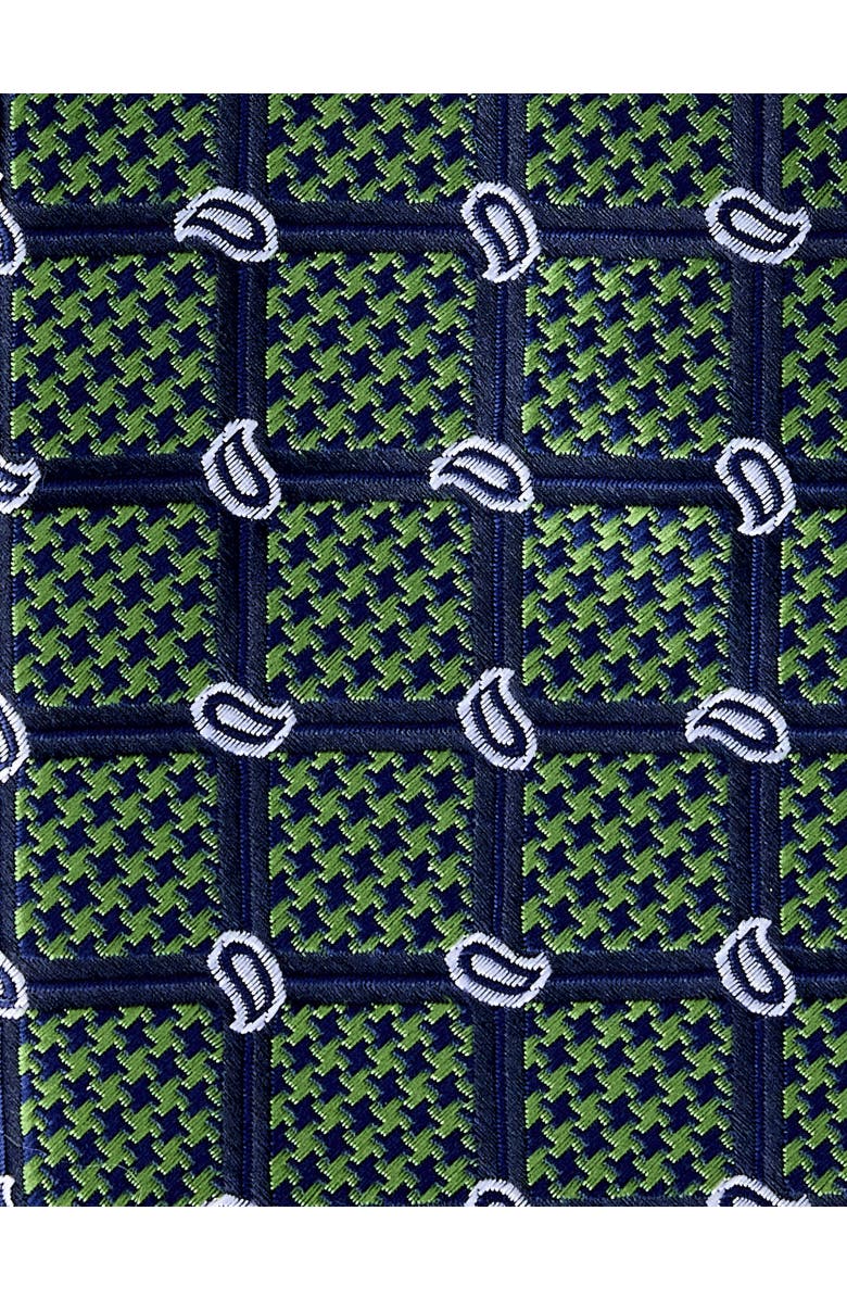 Oak Hill by DXL Big & Tall Simple Paisley Grid Tie, Alternate, color, Green
