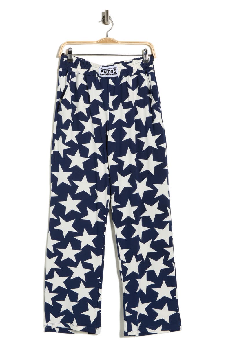 ENZOS INACTIVE WEAR Pajama Pants, Alternate, color, Bicolor Start-Navy