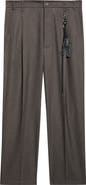 SONG FOR THE MUTE Loose Fit Pleated Flannel Pants
