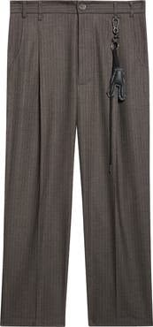 SONG FOR THE MUTE Loose Fit Pleated Flannel Pants