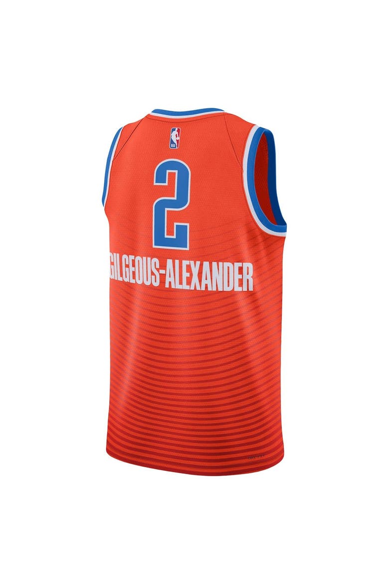 Unisex Jordan Brand Shai Gilgeous-Alexander Orange Oklahoma City Thunder Swingman Jersey - Statement Edition, Alternate, color, Orange