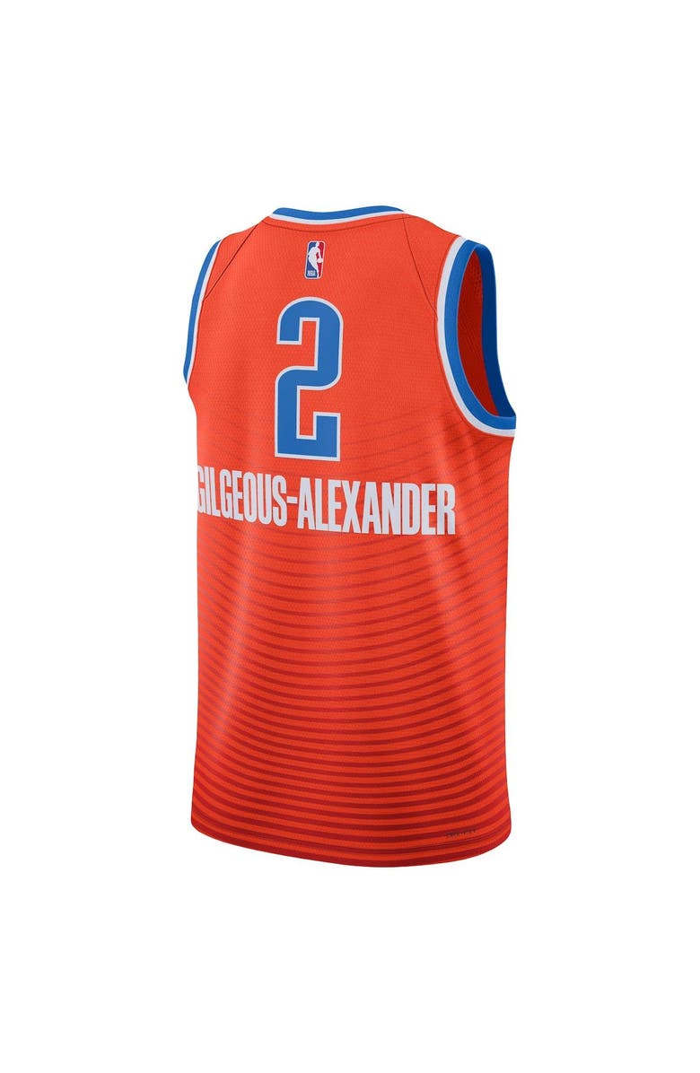 Jordan Brand Unisex Jordan Brand Shai Gilgeous-Alexander Orange Oklahoma City Thunder Swingman Jersey - Statement Edition, Alternate, color, Orange