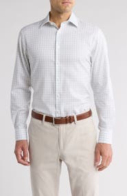 Nordstrom Premium Non-Iron Traditional Fit Windowpane Check Dress Shirt