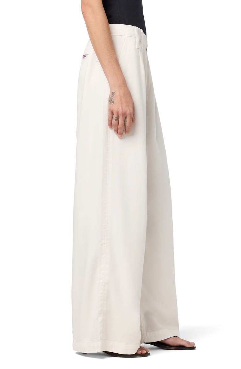 Hudson Jeans Jolene Pleated Mid Rise Trousers, Alternate, color, French Vanilla