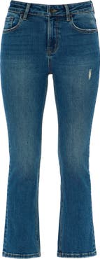 Bayeas High Waist Crop Flare Jeans