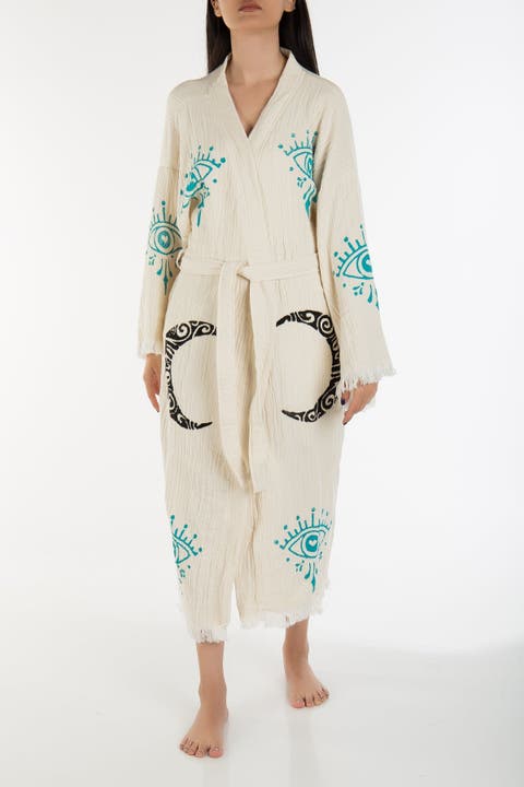 MAIA ~ Cozy White Cotton on sale Kimono / Jacket