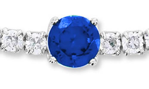 Simona Round Cubic Zirconia Tennis Bracelet In Blue