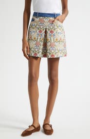 Cinq à Sept Kaiya Floral Tapestry Miniskirt