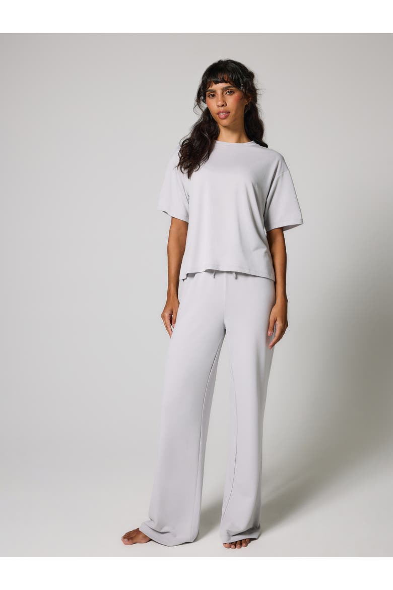 Soft Touch Wide Leg Lounge Set, Main, color, Light Grey
