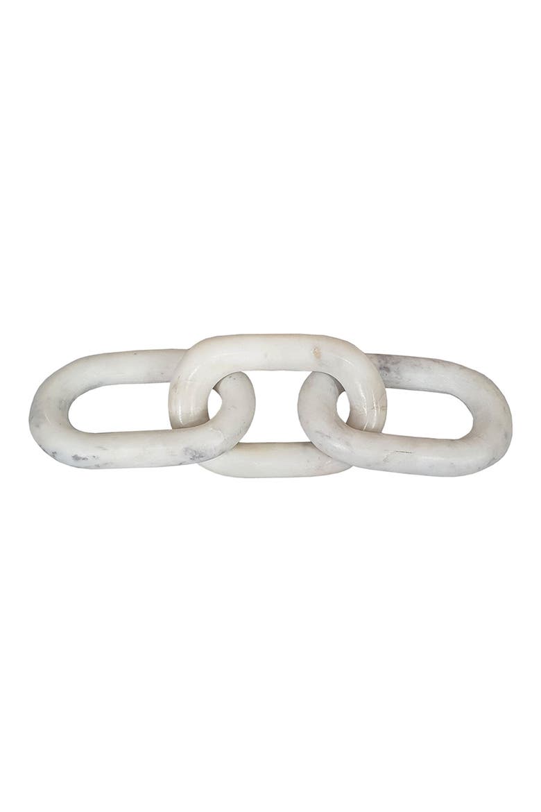 Marble Chain Sculpture, Main, color, WHITE