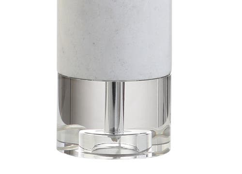 Jonathan Y Designs Hunter 32in Marble & Crystal Table Lamp In White/clear