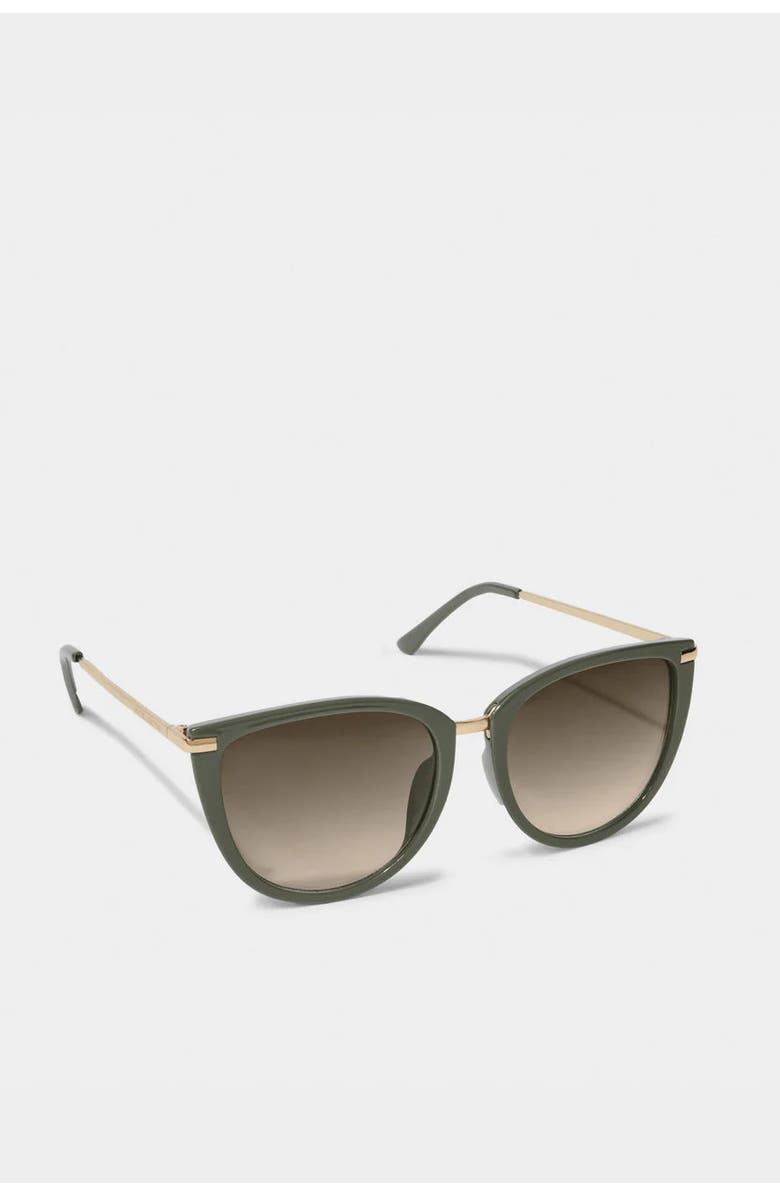 Katie Loxton Sardinia Sunglasses in Olive, Alternate, color, Olive