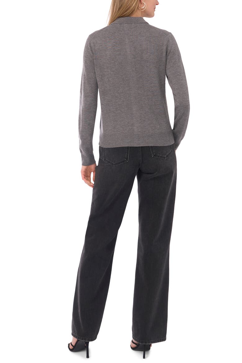 Polo Cardigan, Alternate, color, GRAVEL GREY