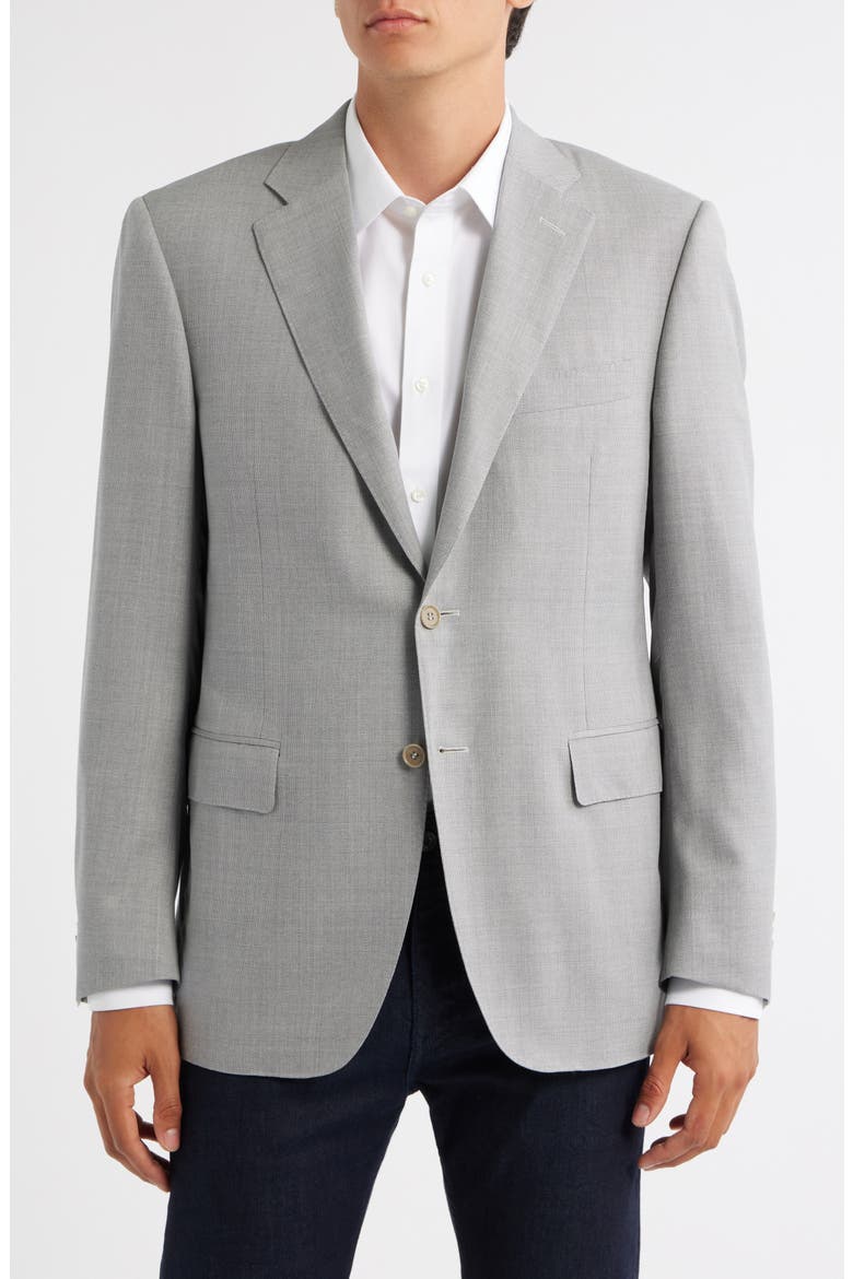 Siena Regular Fit Impeccable Super 130s Wool Suit Jacket, Main, color, LIGHT GREY