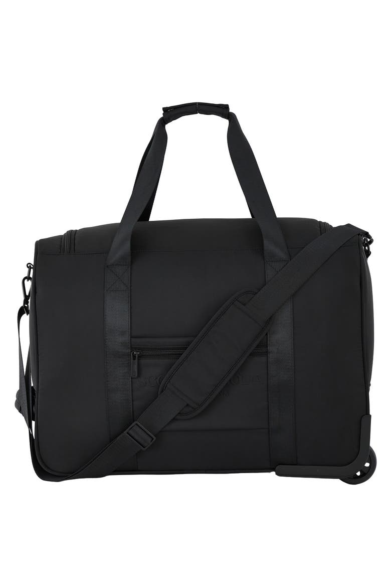 Eindhoven Rolling Weekender Bag, Alternate, color, BLACK