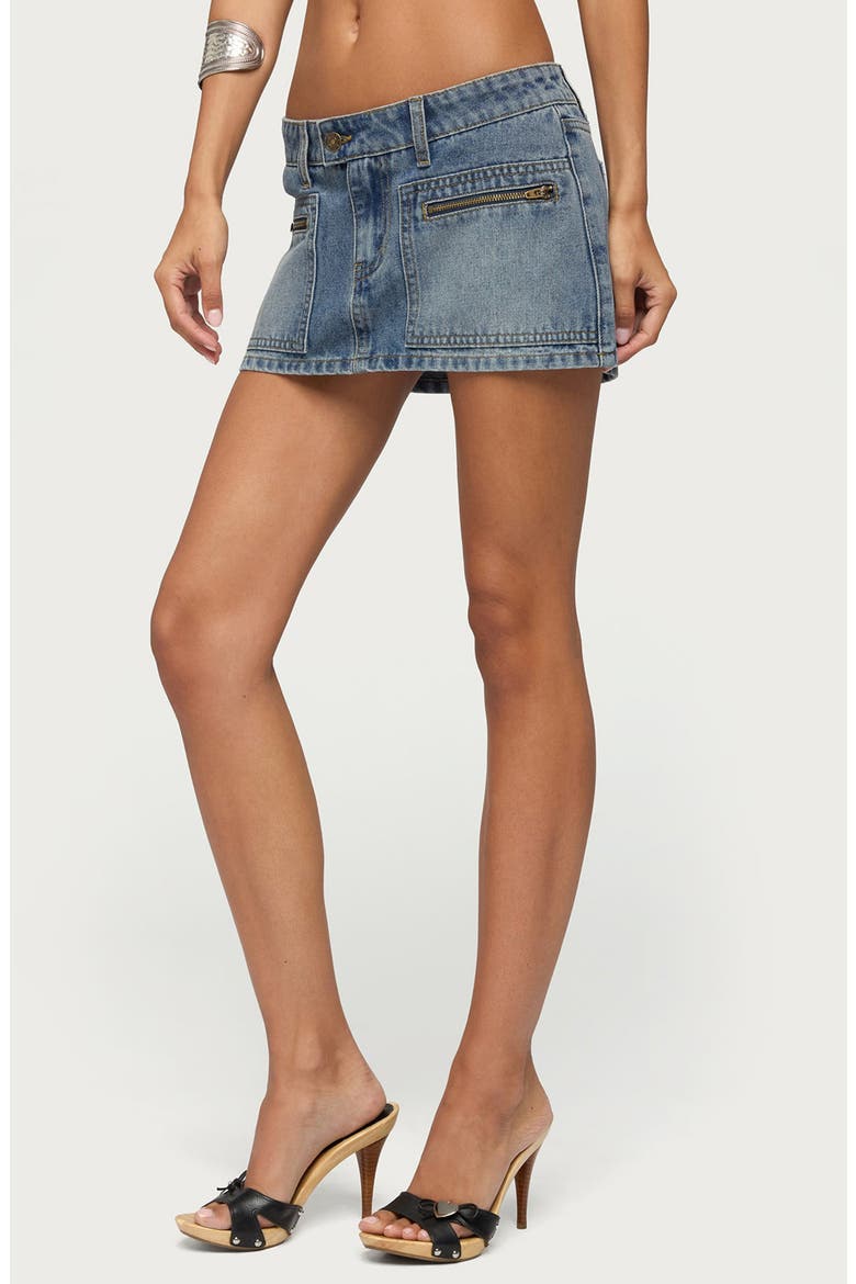 Verena Denim Microskirt, Alternate, color, MEDIUM-BLUE-WASHED