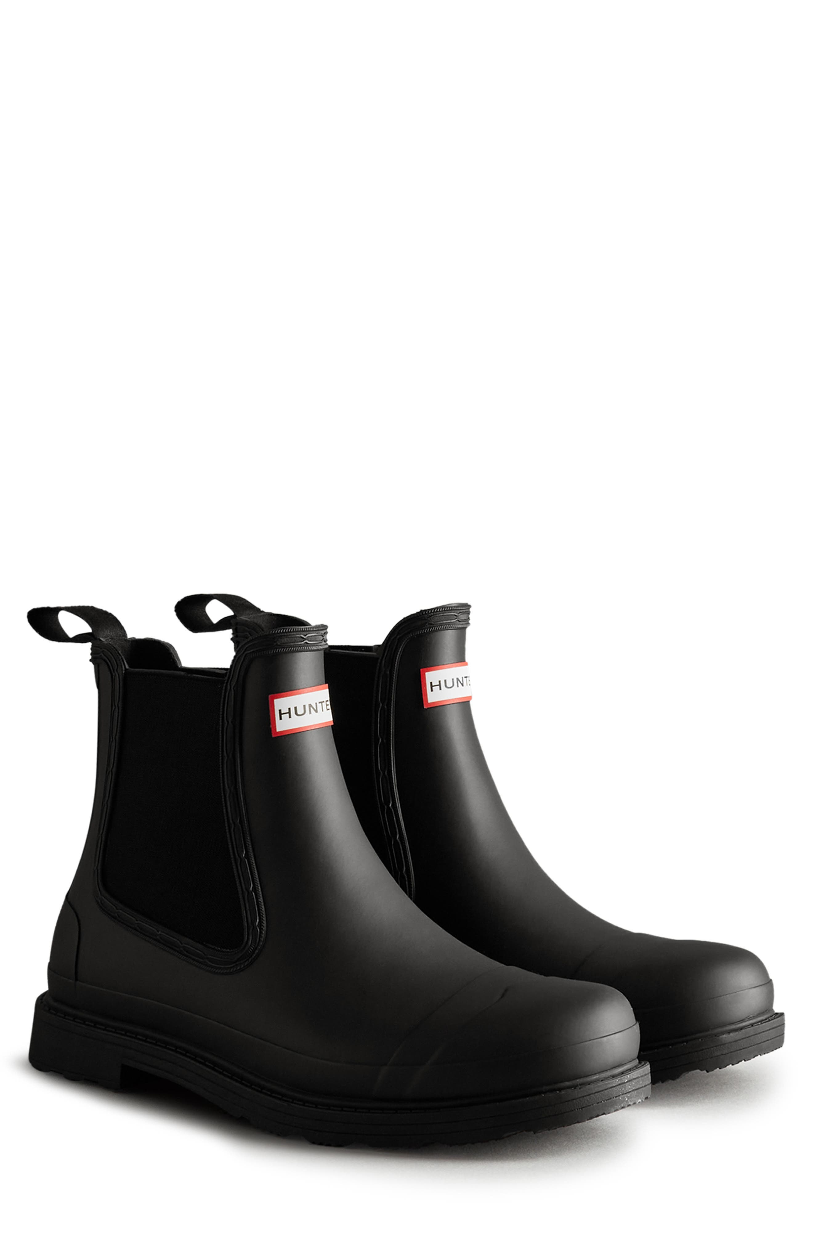 Hunter Commando Waterproof Chelsea Boot, Main, color, 