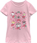 Hello Kitty Girl's Hello Kitty Christmas Stockings and Friends  Graphic T-Shirt
