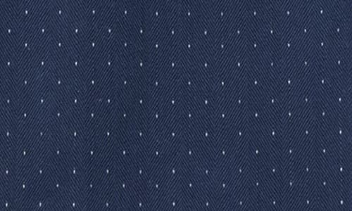 Eterna Modern Fit Dobby Dot Button Front Shirt In Blue