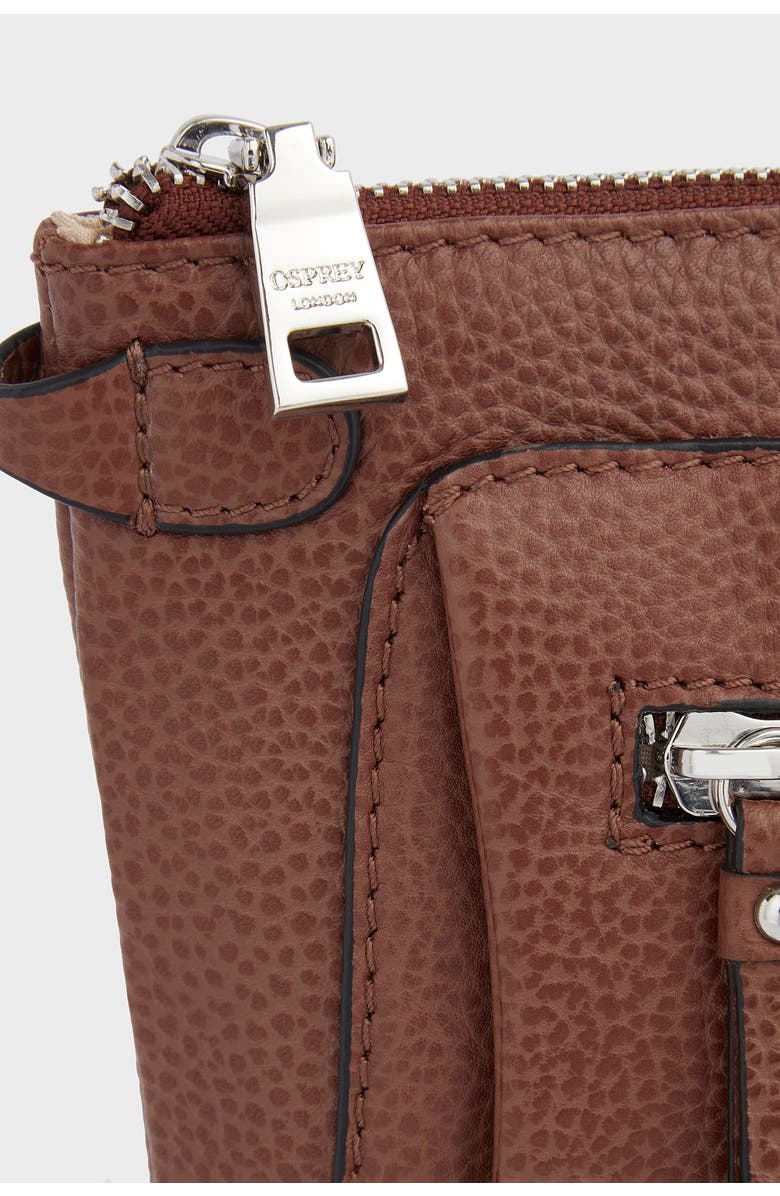 Osprey London The Ruby Leather Crossbody Bag, Alternate, color, Tan