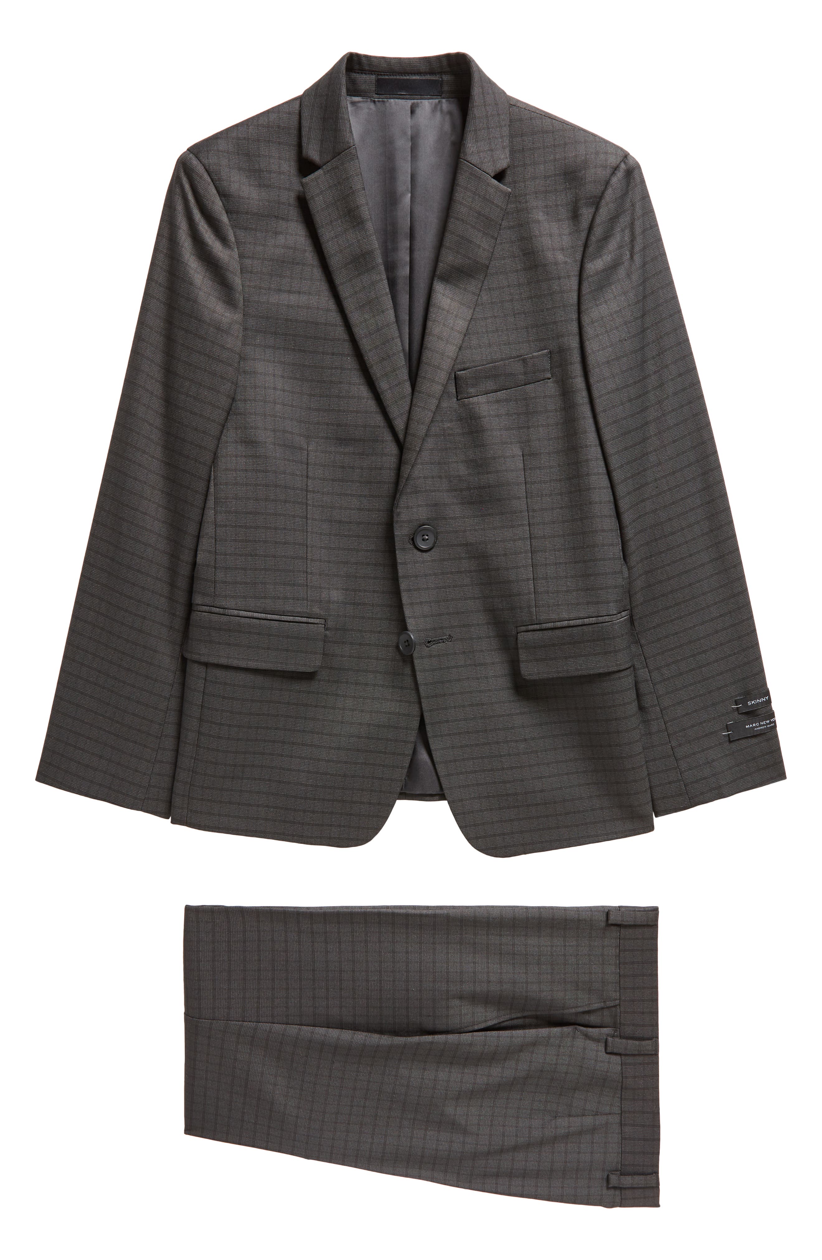 Kids' Microcheck Skinny Suit