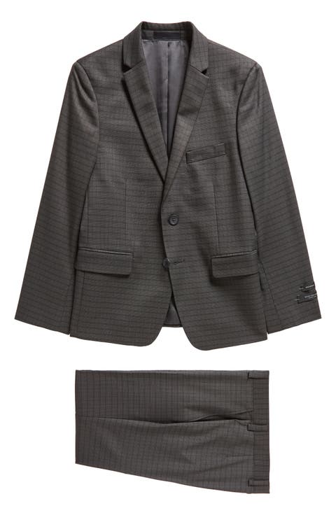 Kids' Microcheck Skinny Suit (Big Kid)