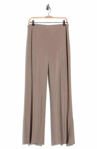 Bonded Silky Knit Wide Leg Pants