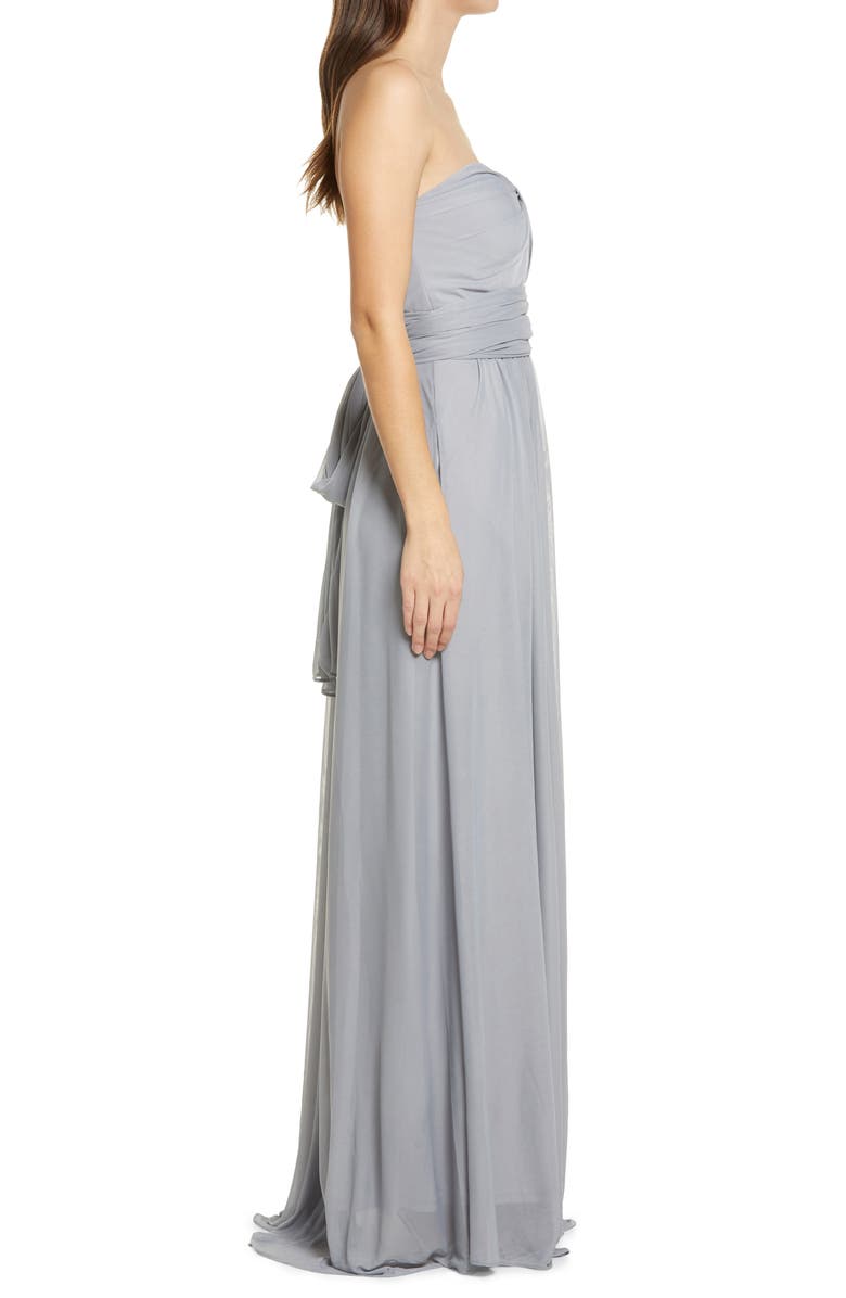 BIRDY GREY Chicky Convertible Neck Tulle Gown, Alternate, color,