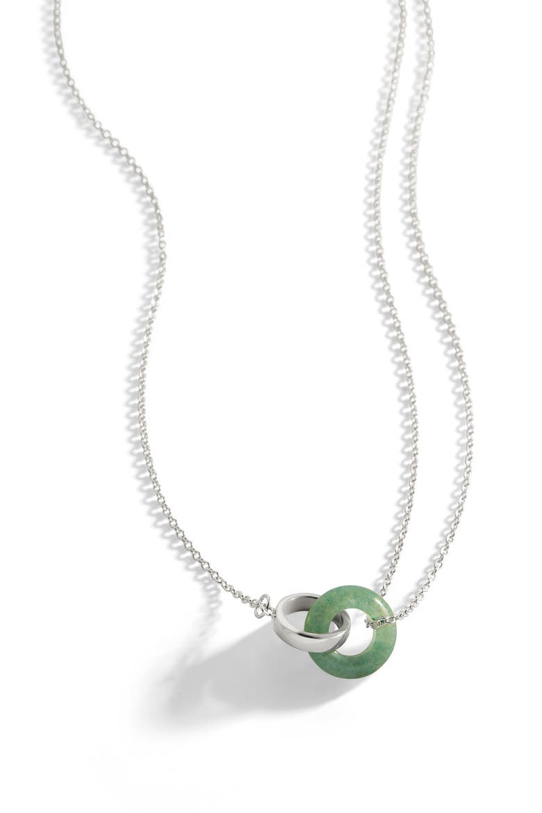 Gemstone Connection Necklace, Main, color, 925 Sterling Silver