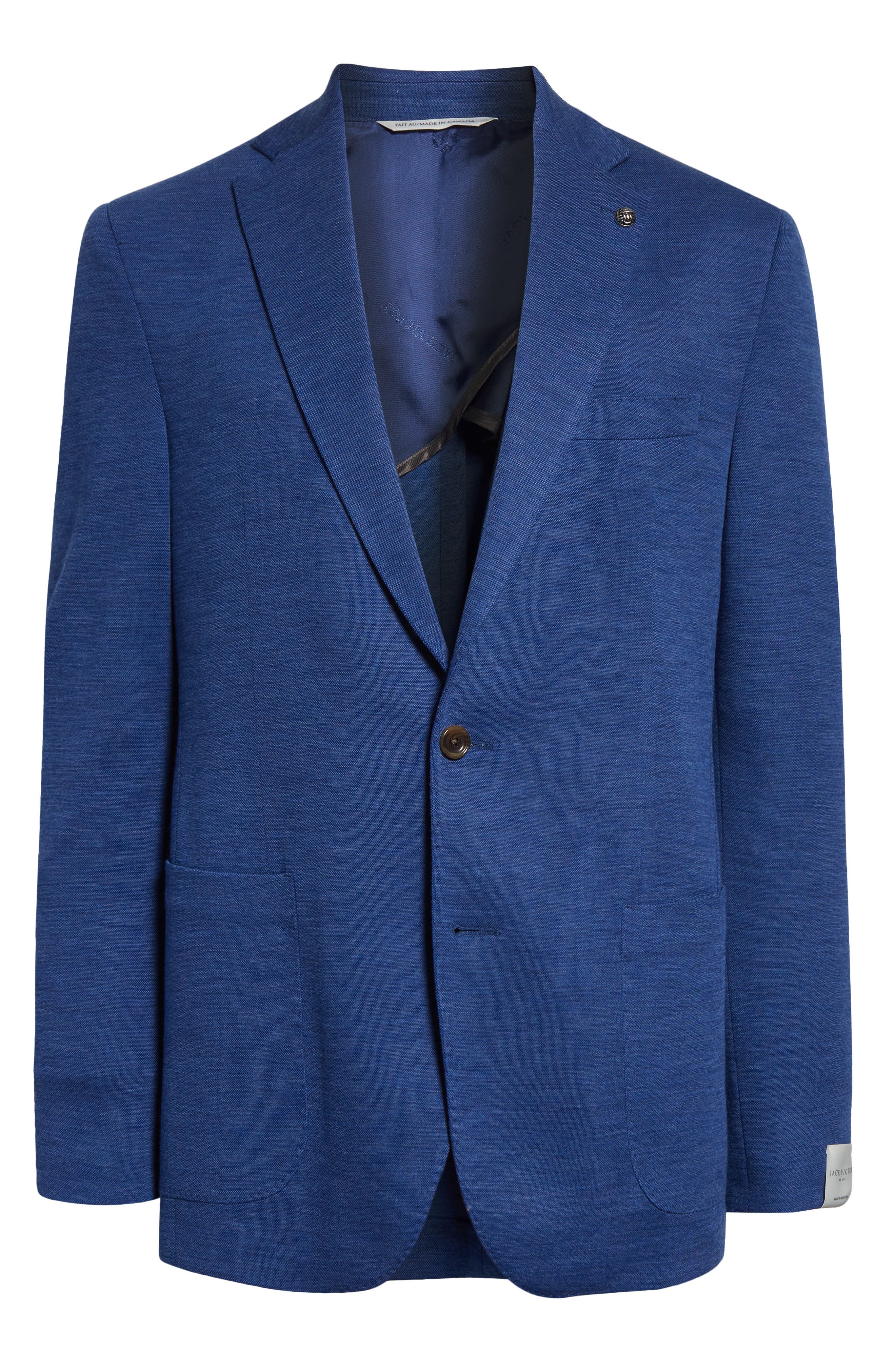 Jack Victor Hartford Blue Mélange Knit Wool Sport Coat