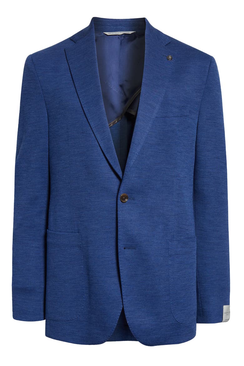 Hartford Blue Mélange Knit Wool Sport Coat, Main, color, BLUE